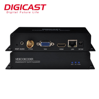Receptor de Transmisión de Video Digicast H.265 4K de Aluminio IP a VGA CVBS, Decodificador Multiprotocolo SRT/RTMP/UDP/HLS
