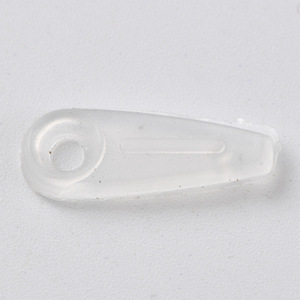 Boucle de panneau arrière de cadre photo en plastique transparent en forme de C 18x7mm, pièce moulée par injection en forme de tranche de grain de tournesol - Product Image 4