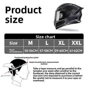 Casco da Moto Integrale in Fibra di Carbonio Nuovo all'Ingrosso di Fabbrica con Maschera di Protezione Solare per Guida Fuoristrada - Product Image 4