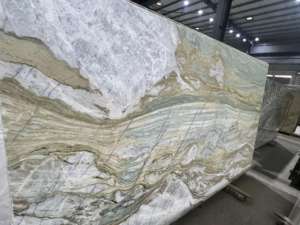 Vente en gros d'usine Dalle de marbre Kabri au design moderne Pierre naturelle pour revêtement de sol Revêtement mural Grande dalle d'exportation de l'Inde - Product Image 2