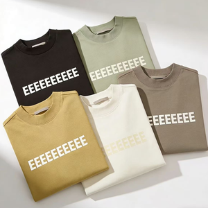 T-shirt da uomo Fear, top di gamma, casual streetwear, all'ingrosso, 275GSM, pesante, 100% cotone, lavato, personalizzabile - Product Image 2