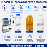 Imprimante CIJ industrielle pour le codage de la date de fabrication et de la date d'expiration des bouteilles d'eau et de jus en Tanzanie