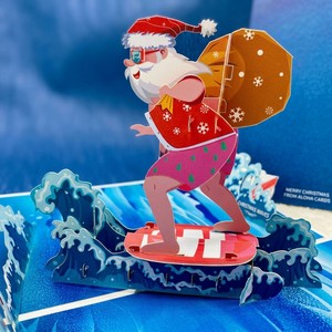 Tarjeta de felicitación navideña 3D emergente, hecha a mano, de papel impreso, tarjeta de invitación festiva, tarjeta de regalo - Product Image 3