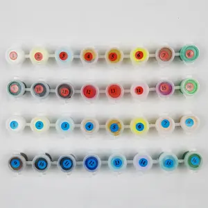 Non Toxique <span class=keywords><strong>Peinture</strong></span> multicolore Pot Bande Acrylique <span class=keywords><strong>Peinture</strong></span> par Numéro 3ml de <span class=keywords><strong>Peinture</strong></span> Couleur Personnalisée Pots - Product Image 1