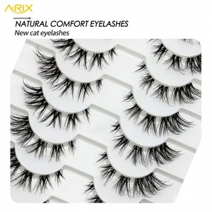 A-RIX Handmade Anime Strip <b>Lashes</b> Soft Bionic Silk Black Wispy Manga Eyelashes Natural Spiky Cross <b>Lash</b> <b>Extension</b> Wholesale Bulk - Product Image 2