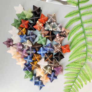 Estrella Merkaba de cristal, <span class=keywords><strong>jaspe</strong></span> rojo de 8 puntos, tres tamaños, para regalo - Product Image 3