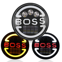 JHS Super Bright Vente Chaude 7 pouces BOSS Forme Ronde Led Phare 75w Salut Feux de Croisement DRL Feux de Conduite pour Jeeps Halo Phare