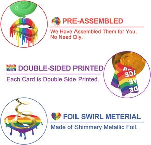 ของตกแต่งปาร์ตี้สีรุ้งเกย์ LGBT รูปทรงวนเป็นรูปแบบแห่งความรัก ของตกแต่งแขวนแสดงความภาคภูมิใจ - Product Image 3