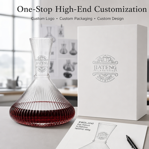 Juego de Copas de Vino Tinto Transparentes Personalizadas, Resistentes a Altas Temperaturas, con Diseño de Grano Vertical - Product Image 1