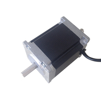 Shaft Nema 23 Motor Stepper hibrid poros ganda murah untuk kontrol Printer 3D