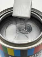 Peinture de base automobile acrylique 1K/2K, blanc argenté moyen, liquide, en spray, pour la rénovation automobile