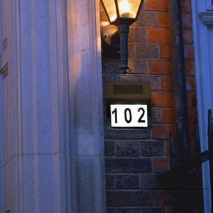 Led Illuminated Sign Stainless Steel 2LED Rectangular Water Resistant Outdoor <b>Wall</b> Mount House Number <b>Light</b> - Product Image 1