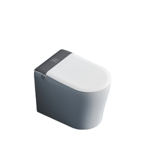 Toilette intelligente de luxe aux normes européennes avec télécommande, chauffage de siège avancé et drainage en S, forme de cuvette allongée