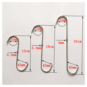 Thép không gỉ butcher thịt Móc cho treo nóng và lạnh hút butchering săn bắn nhà bếp đậm và dài S móc - Product Image 5