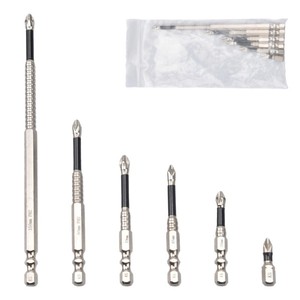 Impact Strength Magnetic Phillips S2 High Hardness <b>Screwdriver</b> <b>Bit</b> <b>Set</b> For Electric Drills And <b>Screwdrivers</b> 150*6.35 Silver - Product Image 2