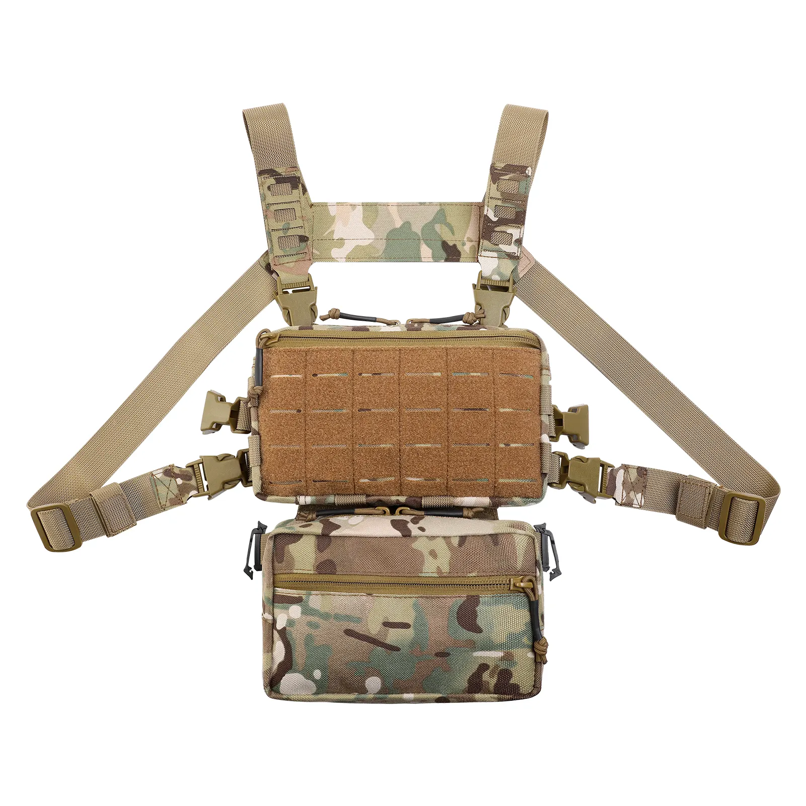 New Arrival 1050D Nylon Tactical Molle Running Backpack Combined Trekking Training Chest Bag