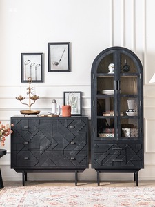 <span class=keywords><strong>Armoire</strong></span> dôme vintage française <span class=keywords><strong>avec</strong></span> portes en verre, <span class=keywords><strong>armoire</strong></span> <span class=keywords><strong>murale</strong></span> en bois massif noir, <span class=keywords><strong>armoire</strong></span> sur pied pour salon - Product Image 1