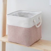 Panier à linge carré en tissu de lin, nouveau style, grande capacité, panier de rangement pour vêtements sales, organisateur de maison