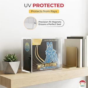 2 Cajas Protectoras Acrílicas con Tapa Deslizante, Protección UV, Apilables, Compatibles con TCG, 6mm de Grosor, Resistentes, Diseño de Dibujos Animados - Product Image 5