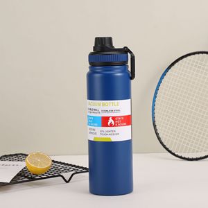2024 Custom Style Portable <b>Double</b>-<b>walled</b> Vacuum Flask Powder Coated Leakproof Screw Lid Thermal Insulated Drink - Product Image 1