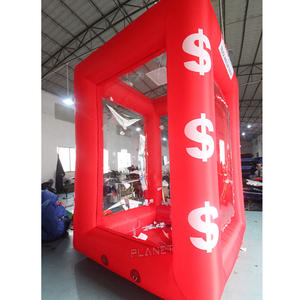 नया ट्रेंड मनी कैथिंग फ्लाइंग बूथ इन्फ्लैटेबल मनी ग्रैब मशीन इन्फ्लैटेबल कैश क्यूब - Product Image 6