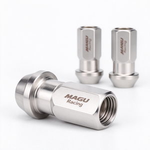 น็อตล้อรถแข่งทรงกรวย 60 องศา M12 M14 SUS316 ผลิตจากเหล็กฟอร์จ สำหรับล้อแต่ง - Product Image 1
