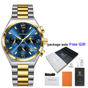 Relojes de Pulsera de Lujo para Hombre Poedagar, Modelos en Oferta, Relojes de Cuarzo Originales Resistentes al Agua para Hombre, <span class=keywords><strong>Reloj</strong></span> Para Hombre, Montre Homme - Product Image 6