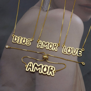Conector de Corazón MAMA Chapado en Oro de 18K Kadi Amor <span class=keywords><strong>Dios</strong></span> para Regalo del Dí<span class=keywords><strong>a</strong></span> de la Madre, Joyerí<span class=keywords><strong>a</strong></span>, Fabricación de Collares y Pulseras - Product Image 2
