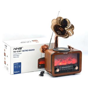 Radio Altavoz Inalámbrico BT con Forma de Gramófono Antiguo, FM/<span class=keywords><strong>AM</strong></span>/SW, Reproductor MP3 USB/TF, Batería Recargable 18650, Lámpara de Llama - Product Image 5