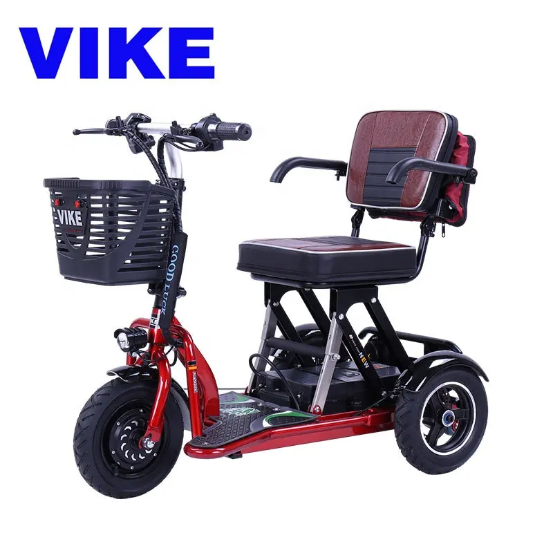 Klappbarer elektrischer Dreirad Mobilitätsfahrzeug für Ältere Elektroroller für behinderte Fahrzeuge Mini-Scooter