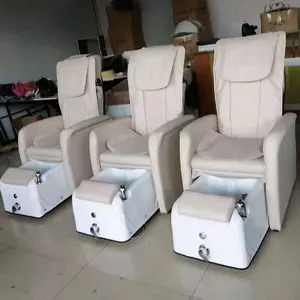 Kisen high quality pink red color pedicure spa chair with footbath spa chair for spa equipment and furniture beauty salon