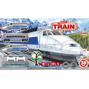 B/O Electric Bullet Train Set ABS G Train Slot Toys Silver <span class=keywords><strong>Ferrocarril</strong></span> de alta velocidad con sonido de luz de locomotora para niños y niñas Regalo - Product Image 6