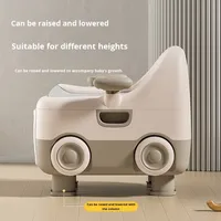 Populaire Portable Trois-en-un Mini Bébé Échelle De Toilette Car Styling Pottyling Formation Tabouret Pu Coussin avec Lumière