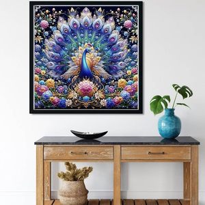 Kit <span class=keywords><strong>de</strong></span> <span class=keywords><strong>Peinture</strong></span> Diamant 5D Luxe Songwoo, Motif <span class=keywords><strong>Paon</strong></span> Coloré Entièrement Brodé, Plumes <span class=keywords><strong>de</strong></span> <span class=keywords><strong>Paon</strong></span> Florales, <span class=keywords><strong>Peinture</strong></span> Diamant Haute Brillance - Product Image 3