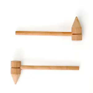 2024 Hard Wooden Crab Lobster Solid Wood Cracking Seafood Mallet Hammer For Chocolate Beating Gavel