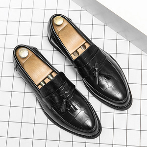 Mocassins en Cuir Verni Noirs Épais pour Hommes, Taille 38-46, Chaussures <span class=keywords><strong>de</strong></span> <span class=keywords><strong>Ville</strong></span> Décontractées et d'Affaires, Prix Abordable - Product Image 6