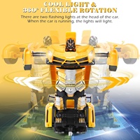 Coche Teledirigido Transformable KK Best de 36 cm (14 Pulgadas), Juguete de Robot Deformable, Nuevo y Mejor Regalo de Navidad para Niños, Ensamblaje con Control Remoto