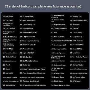 Échantillon <span class=keywords><strong>de</strong></span> parfum en gros pour usine : carte d'échantillons <span class=keywords><strong>de</strong></span> parfum Eau <span class=keywords><strong>de</strong></span> Parfum avec liquide parfumé longue durée pour les nouveaux clients souhaitant tester les mini-parfums - Product Image 3