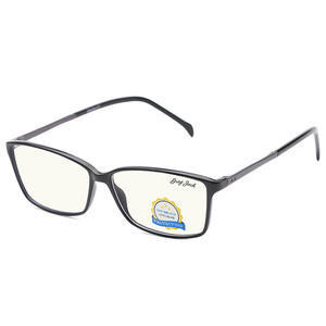 Lunettes carrées grises à monture métallique 5135, protection anti-lumière bleue, lunettes optiques unisexes - Product Image 3