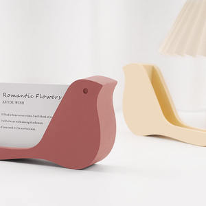 Beton sıva kuş iş kart tutucu silikon kalıp masaüstü iş kart ekranı standı standı kalıp ev dekorasyon - Product Image 5