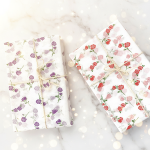 Papel de Seda Ecológico Reutilizable Antiarrugas de 17 g/m² con Diseño de Rosas de la Marca Veronica para Envolver Regalos, Manualidades y el Día de San Valentín - Product Image 1