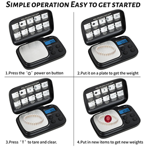 Balance électronique de poche en acier inoxydable <span class=keywords><strong>mini</strong></span> 200g 0,01g, balance numérique de poche, balance de poids portable, balance de poche pour bijoux - Product Image 6