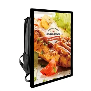 Outdoor 27 Inch Rugzak Lcd Reclame Speler Hoge Helderheid Mobiele Rugzak Reclame Billboard