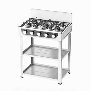 Réchaud à gaz <span class=keywords><strong>en</strong></span> acier inoxydable à 4 brûleurs avec étagères et plaques de cuisson, facile à nettoyer, pour table de <span class=keywords><strong>cuisine</strong></span> et camping <span class=keywords><strong>en</strong></span> extérieur - Product Image 3