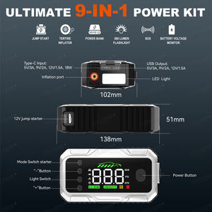 Démarreur de voiture <span class=keywords><strong>26000mAh</strong></span> 1800A Peak avec compresseur d'air 150PSI et <span class=keywords><strong>Power</strong></span> <span class=keywords><strong>Bank</strong></span> QC3.0 18W - Product Image 6