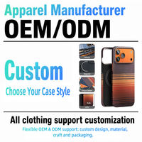 Coque en fibre d'aramide en gros pour iPhone 17 18 Pro Max avec support magnétique rotatif, protection antichoc de qualité militaire, texture carbone