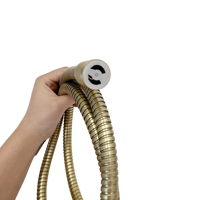 Fabricant de tuyau de douche haute pression de 150cm, rallonge en métal, tuyau flexible en acier inoxydable, métal doré