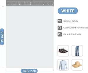 White <b>Bag</b> 19x14.5 Inch Heat Seal Reusable For Shoes Clothing <b>Packing</b> - Product Image 1
