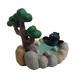 Tatami Japonés, Artículos de Abarrotes Zakka, <span class=keywords><strong>Tres</strong></span> Flores, Gato, Cerdo Rosa, Gato de Aguas Termales, Soporte para Teléfono, Artesanías de Resina, Pequeños Adornos - Product Image 6