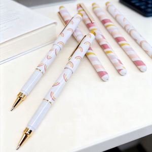 High-end Luxury Plastic Ballpoint <b>Pen</b> Custom Thermal Transfer Process Flower Film <b>Pen</b> Cute Gel <b>Pens</b> for Students and Children - Product Image 5